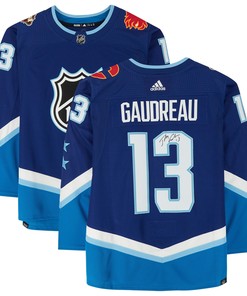 Johnny Gaudreau Calgary Flames Autographed 2022 Nhl All-star Game Jersey - Blue - Robokeg