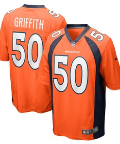 Jonas Griffith Denver Broncos Game Jersey - Orange Nfl - Robokeg