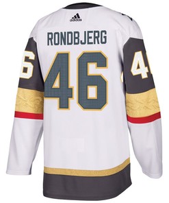 Jonas Rondbjerg 46 Vegas Golden Knights Stanley Cup 2023 Final Patch Away Breakaway Men Jersey - White - Robokeg