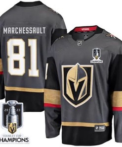 Jonathan Marchessault 81 Vegas Golden Knights 2023 Stanley Cup Champions Patch Alternate Breakaway Player Jersey - Black - Robokeg