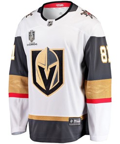 Jonathan Marchessault 81 Vegas Golden Knights 2023 Stanley Cup Champions Patch Away Breakaway Player Jersey - White - Robokeg
