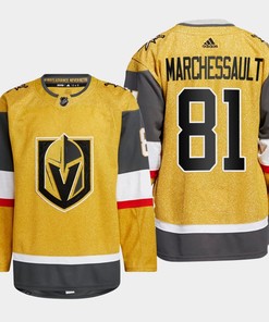Jonathan Marchessault 81 Vegas Golden Knights Gold Jersey 2023 Home - Robokeg