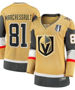 Jonathan Marchessault 81 Vegas Golden Knights Women's 2023 Stanley Cup Final Home Breakaway Player Jersey - Gold - Robokeg