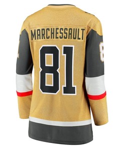 Jonathan Marchessault 81 Vegas Golden Knights Women's 2023 Stanley Cup Final Home Breakaway Player Jersey - Gold - Robokeg