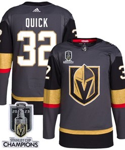 Jonathan Quick 32 Vegas Golden Knights 2023 Stanley Cup Champions Patch Alternate Breakaway Player Jersey - Black - Robokeg