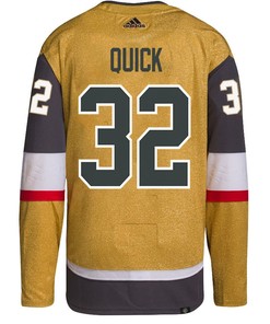 Jonathan Quick 32 Vegas Golden Knights Stanley Cup 2023 Final Patch Home Breakaway Men Jersey - Gold - Robokeg