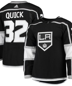 Jonathan Quick Los Angeles Kings Adidas Home Authentic Pro Player Jersey - Black Nhl - Robokeg