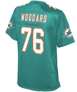 Jonathan Woodard Miami Dolphins Nfl Pro Line Womens Player Jersey - Aqua - Robokeg