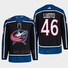 Joona Luoto 46 Reverse Retro 2.0 2022 Columbus Blue Jackets Navy Jersey Primegreen - Robokeg