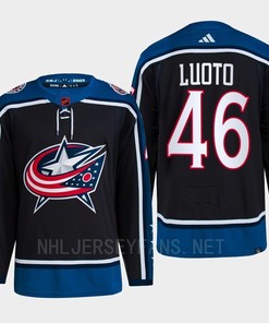 Joona Luoto 46 Reverse Retro 2.0 2022 Columbus Blue Jackets Navy Jersey Primegreen - Robokeg