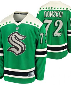 Joonas Donskoi 72 Seattle Kraken Green 2022 St. Patrick Jersey Jersey - Robokeg