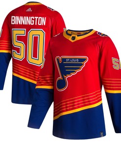 Jordan Binnington St. Louis Blues Adidas 2020/21 Reverse Retro Authentic Player Jersey - Red Nhl - Robokeg