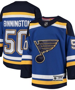 Jordan Binnington St. Louis Blues Home Premier Player Jersey - Blue Nhl - Robokeg