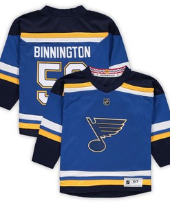 Jordan Binnington St. Louis Blues Preschool Home Replica Player Jersey - Blue Nhl - Robokeg