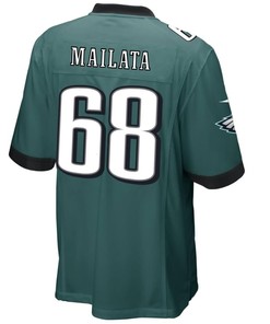 Jordan Mailata Philadelphia Eagles 2018 Nfl Draft Pick Game Jersey - Midnight Green - Robokeg