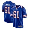 Jordan Simmons Buffalo Bills Game Player Jersey - Royal Nfl - Robokeg