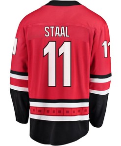Jordan Staal 11 Carolina Hurricanes Stanley Cup 2023 Playoffs Patch Home Breakaway Men Jersey - Red - Robokeg