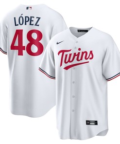 Jorge Lopez 48 Minnesota Twins Team Logo Home Men Jersey - White - Robokeg