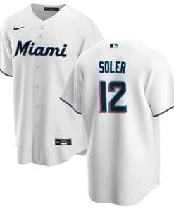 Jorge Soler 12 Miami Marlins Home Jersey - White Jersey - Robokeg