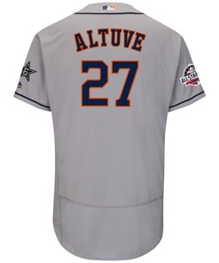 Jose Altuve Houston Astros Majestic 2018 Mlb All-star Game Flex Base Player Jersey - Gray - Robokeg
