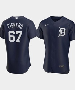 Jose Cisnero 67 Detroit Tigers Team Logo Navy Alternate Jersey - Robokeg