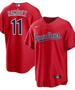 José Ramírez 11 Cleveland Guardians Alternate Player Jersey - Red - Robokeg