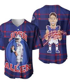 Josh Allen 17 The Best Quarterback Player Nfl Buffalo Bills Signature 3d Designed Allover Gift For Bills Fans Baseball Jersey - Robokeg