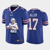 Josh Allen Buffalo Bills #17 Nfl Portrait Brandedition Purple Jersey - Robokeg