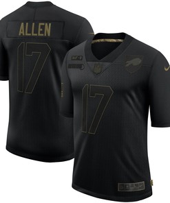 Josh Allen Buffalo Bills 2020 Salute To Service Limited Jersey - Black - Robokeg
