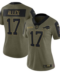 Josh Allen Buffalo Bills Womens 2021 Salute To Service Limited Player Jersey - Olive Nfl - Robokeg
