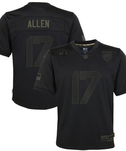 Josh Allen Buffalo Bills Youth 2020 Salute To Service Game Jersey - Black - Robokeg
