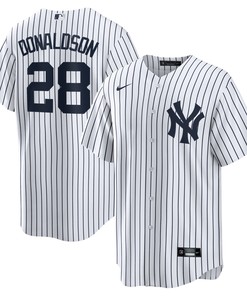 Josh Donaldson New York Yankees Home Replica Player Jersey - White/navy Mlb Ver 1 - Robokeg