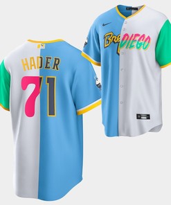 Josh Hader 2022-23 City Connect Brewers x Padres Blue White 71 Split Edition Jersey - Robokeg