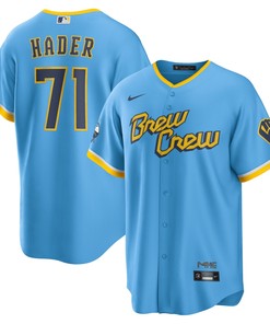 Josh Hader Milwaukee Brewers 2022 City Connect Replica Player Jersey - Powder Blue Mlb - Robokeg