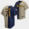 Josh Hader Split Edition Brewers x Padres Navy Brown 71 Alternate Jersey - Robokeg
