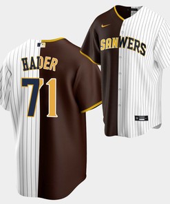 Josh Hader Split Edition Padres x Brewers Brown White 71 Jersey - Robokeg