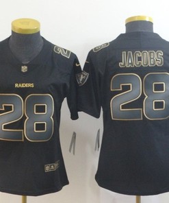 Josh Jacobs #289 Oakland Raiders Nfl Explosion Legendary Gold Black Jersey - Robokeg
