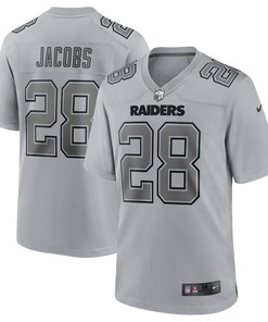 Josh Jacobs Las Vegas Raiders Atmosphere Fashion Game Jersey - Gray Nfl - Robokeg