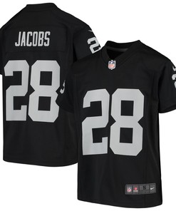 Josh Jacobs Las Vegas Raiders Nike Youth Game Jersey - Black - Robokeg