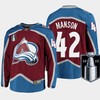 Josh Manson 42 Colorado Avalanche 2022 Stanley Cup Finals Burgundy Home Jersey - Robokeg
