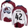 Josh Manson 42 Colorado Avalanche Stanley Cup 2023 Playoffs Patch Away Breakaway Men Jersey - White - Robokeg