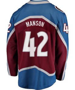 Josh Manson 42 Colorado Avalanche Stanley Cup 2023 Playoffs Patch Home Breakaway Men Jersey - Burgundy - Robokeg