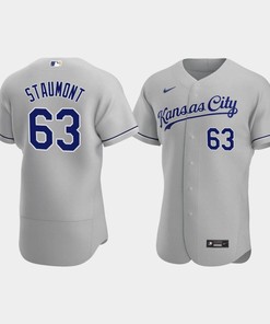 Josh Staumont 63 Kansas City Royals Gray Road Jersey - Robokeg
