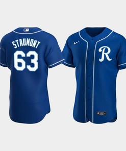 Josh Staumont 63 Kansas City Royals Team Logo Royal Alternate Jersey - Robokeg