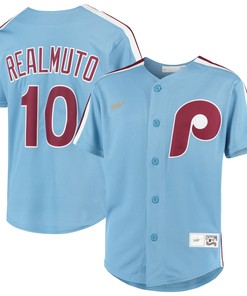 Jt Realmuto Philadelphia Phillies Alternate Replica Player Jersey Light Blue Mlb - Robokeg