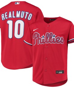 J.t. Realmuto Philadelphia Phillies Alternate Replica Player Jersey - Red Mlb - Robokeg