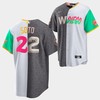 Juan Soto 2022-23 City Connect Nationals x Padres Gray White 22 Split Edition Jersey - Robokeg