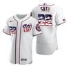 Juan Soto #22 Washington Nationals 2020 Mlb White Us Flag Jersey - Robokeg