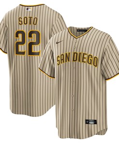 Juan Soto San Diego Padres Alternate Replica Player Jersey - Tan/brown Mlb - Robokeg