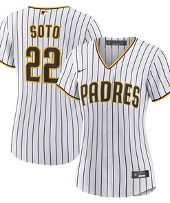 Juan Soto San Diego Padres Womens Home Replica Player Jersey - White/brown Mlb - Robokeg